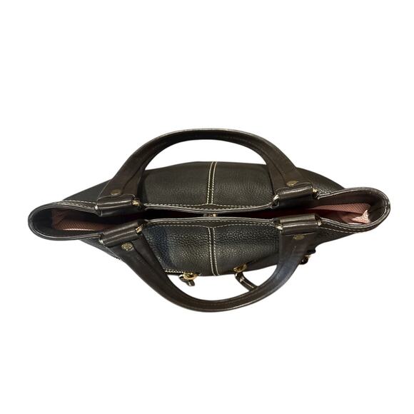 Dooney & Bourke Pebble Leather Sara Bag Deep Brown All Weather Leather EUC - Picture 9 of 16